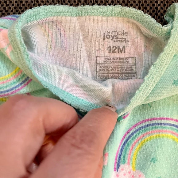 Carter’s 12 month unicorn pajama bundle - Picture 7 of 7